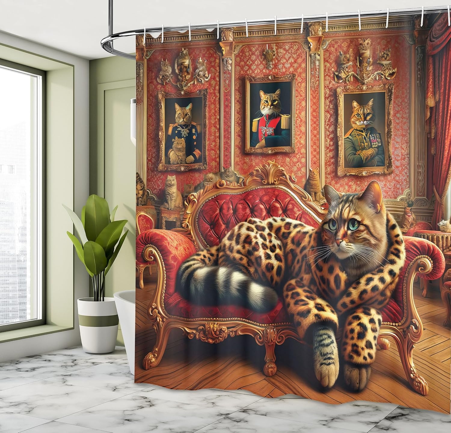 image:imageAmbesonne Rustic Shower Curtain Cottagecore Sunflowers and Butterflies on Pale Tan Wooden Look Background Cloth Fabric Bathroom Decor Set with Hooks 69 W x 70 L Dark Green and YellowMarigold Salmon