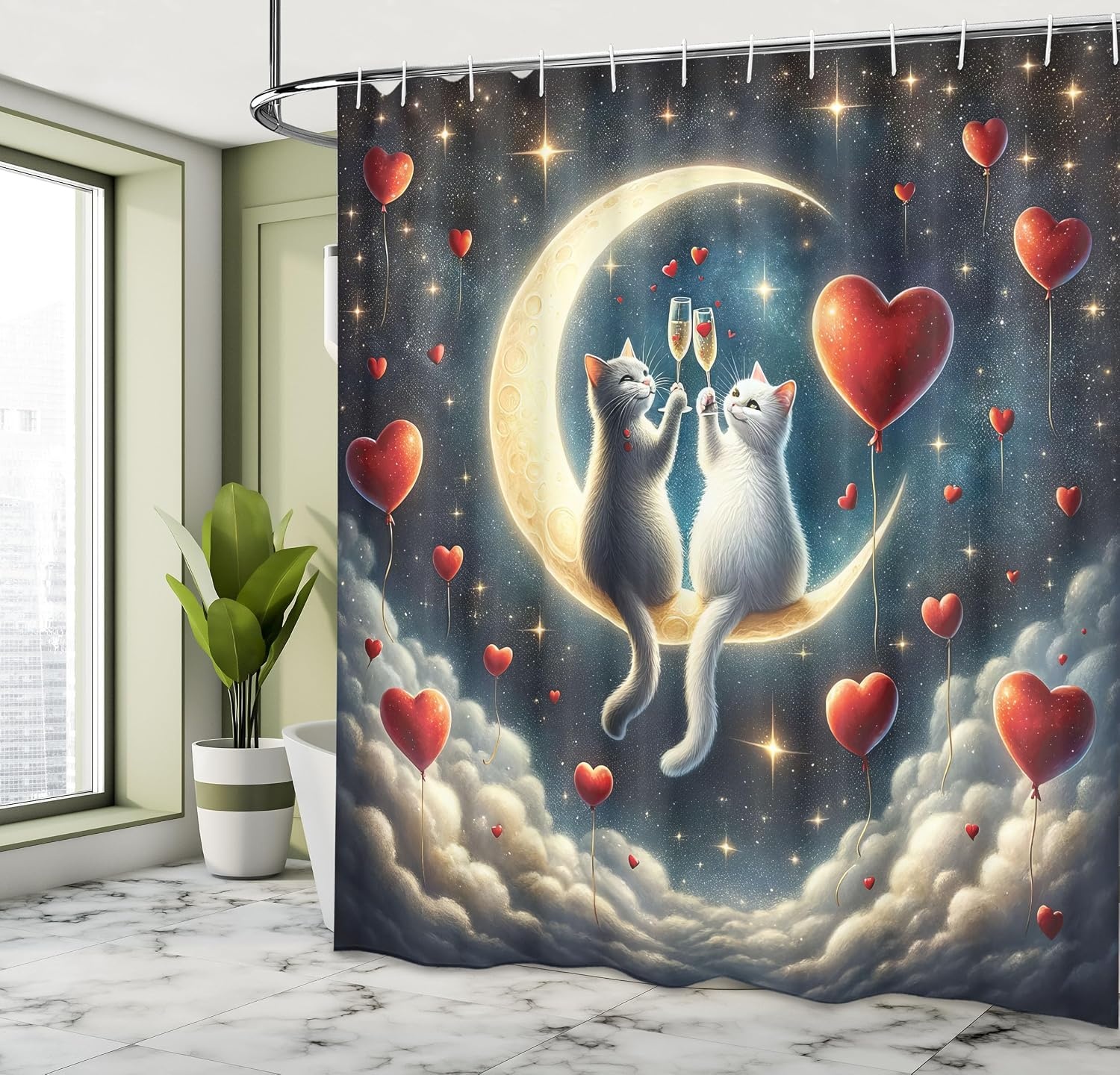 image:imageAmbesonne Rustic Shower Curtain Cottagecore Sunflowers and Butterflies on Pale Tan Wooden Look Background Cloth Fabric Bathroom Decor Set with Hooks 69 W x 70 L Dark Green and YellowDark Night Blue Vermilion