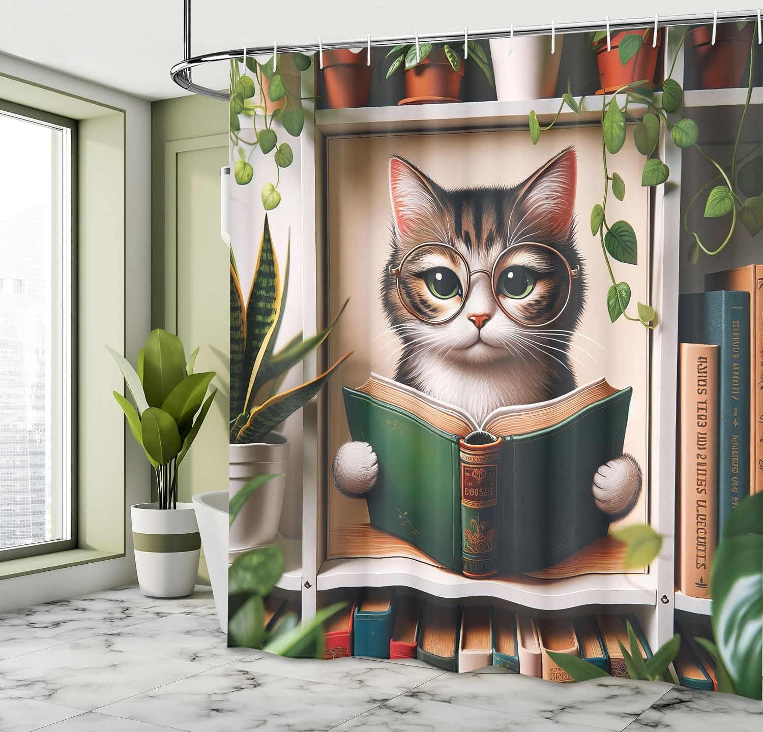 image:imageAmbesonne Rustic Shower Curtain Cottagecore Sunflowers and Butterflies on Pale Tan Wooden Look Background Cloth Fabric Bathroom Decor Set with Hooks 69 W x 70 L Dark Green and YellowGreen Paprika Beige