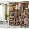 image:imageAmbesonne Rustic Shower Curtain Cottagecore Sunflowers and Butterflies on Pale Tan Wooden Look Background Cloth Fabric Bathroom Decor Set with Hooks 69 W x 70 L Dark Green and YellowGrey Teal Brown