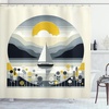image:imageAmbesonne Rustic Shower Curtain Cottagecore Sunflowers and Butterflies on Pale Tan Wooden Look Background Cloth Fabric Bathroom Decor Set with Hooks 69 W x 70 L Dark Green and YellowBlue Grey and Earth Yellow