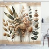 image:imageAmbesonne Yellow Shower Curtain Modern Farmhouse Concept Floral Leaves Composition with Striped Details Cloth Fabric Bathroom Decor Set with Hooks 69 W x 70 L Pale Coffee PurpleblueEcru Reseda Green and Beige