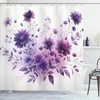 image:imageAmbesonne Yellow Shower Curtain Modern Farmhouse Concept Floral Leaves Composition with Striped Details Cloth Fabric Bathroom Decor Set with Hooks 69 W x 70 L Pale Coffee PurpleblueLilac and Blue Violet