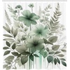 image:imageAmbesonne Yellow Shower Curtain Modern Farmhouse Concept Floral Leaves Composition with Striped Details Cloth Fabric Bathroom Decor Set with Hooks 69 W x 70 L Pale Coffee PurpleblueGrey Teal Cadet Blue
