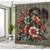image:imageAmbesonne Yellow Shower Curtain Modern Farmhouse Concept Floral Leaves Composition with Striped Details Cloth Fabric Bathroom Decor Set with Hooks 69 W x 70 L Pale Coffee PurpleblueSlate Brown Seafoam Coral