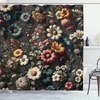 image:imageAmbesonne Yellow Shower Curtain Modern Farmhouse Concept Floral Leaves Composition with Striped Details Cloth Fabric Bathroom Decor Set with Hooks 69 W x 70 L Pale Coffee PurpleblueSage Green Marigold Coral