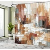 image:imageAmbesonne Yellow Shower Curtain Modern Farmhouse Concept Floral Leaves Composition with Striped Details Cloth Fabric Bathroom Decor Set with Hooks 69 W x 70 L Pale Coffee PurpleblueCinnamon Amber Blue Grey
