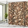 image:imageAmbesonne Yellow Shower Curtain Modern Farmhouse Concept Floral Leaves Composition with Striped Details Cloth Fabric Bathroom Decor Set with Hooks 69 W x 70 L Pale Coffee PurpleblueDark Sepia Pale Redwood