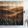 image:imageAmbesonne Yellow Shower Curtain Modern Farmhouse Concept Floral Leaves Composition with Striped Details Cloth Fabric Bathroom Decor Set with Hooks 69 W x 70 L Pale Coffee PurpleblueCaramel Evergreen