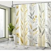 image:imageAmbesonne Yellow Shower Curtain Modern Farmhouse Concept Floral Leaves Composition with Striped Details Cloth Fabric Bathroom Decor Set with Hooks 69 W x 70 L Pale Coffee PurplebluePale Coffee Purpleblue