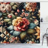 image:imageAmbesonne Yellow Shower Curtain Modern Farmhouse Concept Floral Leaves Composition with Striped Details Cloth Fabric Bathroom Decor Set with Hooks 69 W x 70 L Pale Coffee PurpleblueKhaki Coral Olive Green