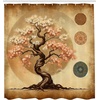 image:imageAmbesonne Yellow Shower Curtain Modern Farmhouse Concept Floral Leaves Composition with Striped Details Cloth Fabric Bathroom Decor Set with Hooks 69 W x 70 L Pale Coffee PurpleblueBlush Caramel Taupe