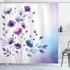 image:imageAmbesonne Yellow Shower Curtain Modern Farmhouse Concept Floral Leaves Composition with Striped Details Cloth Fabric Bathroom Decor Set with Hooks 69 W x 70 L Pale Coffee PurpleblueViolet Quartz Sea Blue