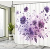 image:imageAmbesonne Yellow Shower Curtain Modern Farmhouse Concept Floral Leaves Composition with Striped Details Cloth Fabric Bathroom Decor Set with Hooks 69 W x 70 L Pale Coffee PurpleblueLilac and Blue Violet