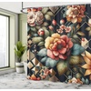 image:imageAmbesonne Yellow Shower Curtain Modern Farmhouse Concept Floral Leaves Composition with Striped Details Cloth Fabric Bathroom Decor Set with Hooks 69 W x 70 L Pale Coffee PurpleblueKhaki Coral Olive Green