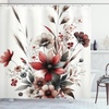 image:imageAmbesonne Yellow Shower Curtain Modern Farmhouse Concept Floral Leaves Composition with Striped Details Cloth Fabric Bathroom Decor Set with Hooks 69 W x 70 L Pale Coffee PurpleblueWhite Redwood Dried Rose