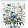 image:imageAmbesonne Yellow Shower Curtain Modern Farmhouse Concept Floral Leaves Composition with Striped Details Cloth Fabric Bathroom Decor Set with Hooks 69 W x 70 L Pale Coffee PurpleblueWhite Turquoise Salmon