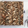 image:imageAmbesonne Yellow Shower Curtain Modern Farmhouse Concept Floral Leaves Composition with Striped Details Cloth Fabric Bathroom Decor Set with Hooks 69 W x 70 L Pale Coffee PurpleblueDark Sepia Pale Redwood