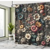 image:imageAmbesonne Yellow Shower Curtain Modern Farmhouse Concept Floral Leaves Composition with Striped Details Cloth Fabric Bathroom Decor Set with Hooks 69 W x 70 L Pale Coffee PurpleblueSage Green Marigold Coral