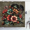 image:imageAmbesonne Yellow Shower Curtain Modern Farmhouse Concept Floral Leaves Composition with Striped Details Cloth Fabric Bathroom Decor Set with Hooks 69 W x 70 L Pale Coffee PurpleblueSlate Brown Seafoam Coral