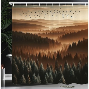 image:imageAmbesonne Yellow Shower Curtain Modern Farmhouse Concept Floral Leaves Composition with Striped Details Cloth Fabric Bathroom Decor Set with Hooks 69 W x 70 L Pale Coffee PurpleblueCaramel Evergreen
