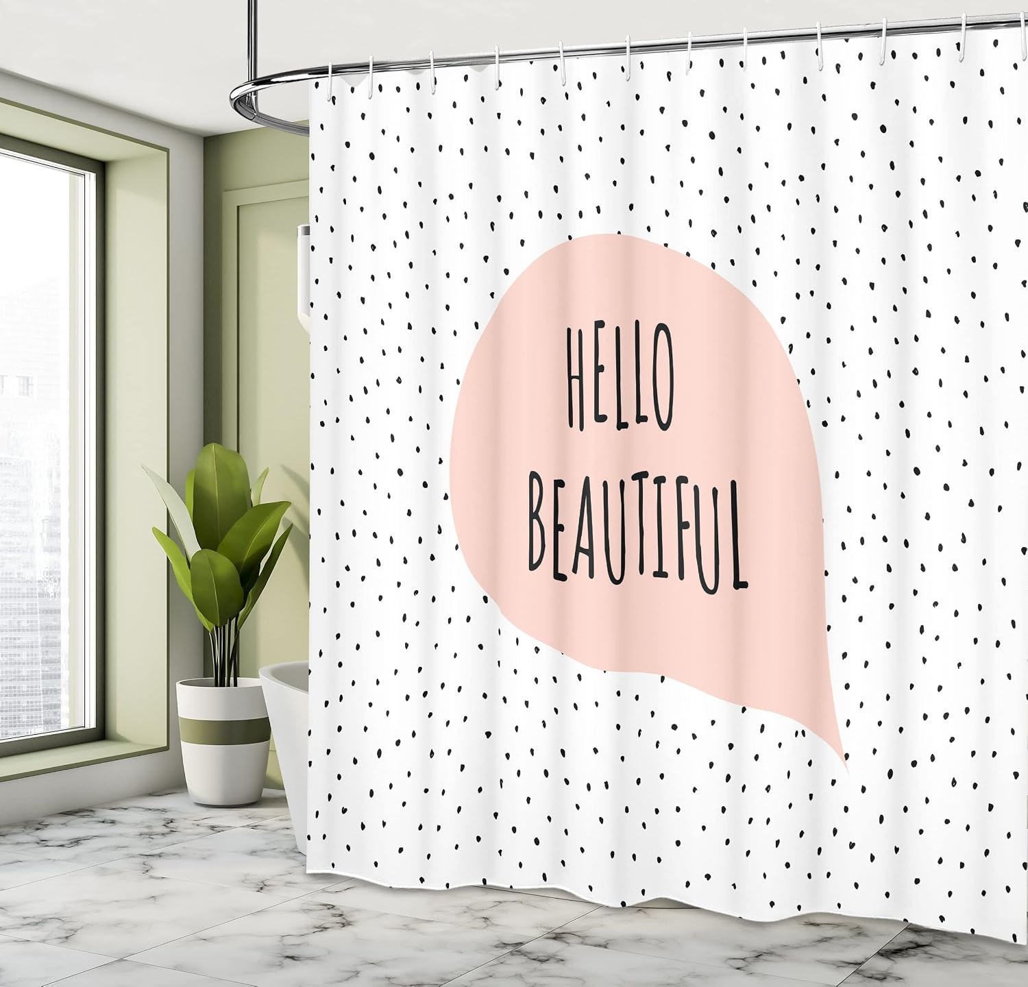 image:imageAmbesonne Octopus Shower Curtain Kraken Roses Leaves Tentacles Vintage Antiqued Sea Life Theme Cloth Fabric Bathroom Decor Set with Hooks 69 W x 75 L Pale Brown PinkBlush Black