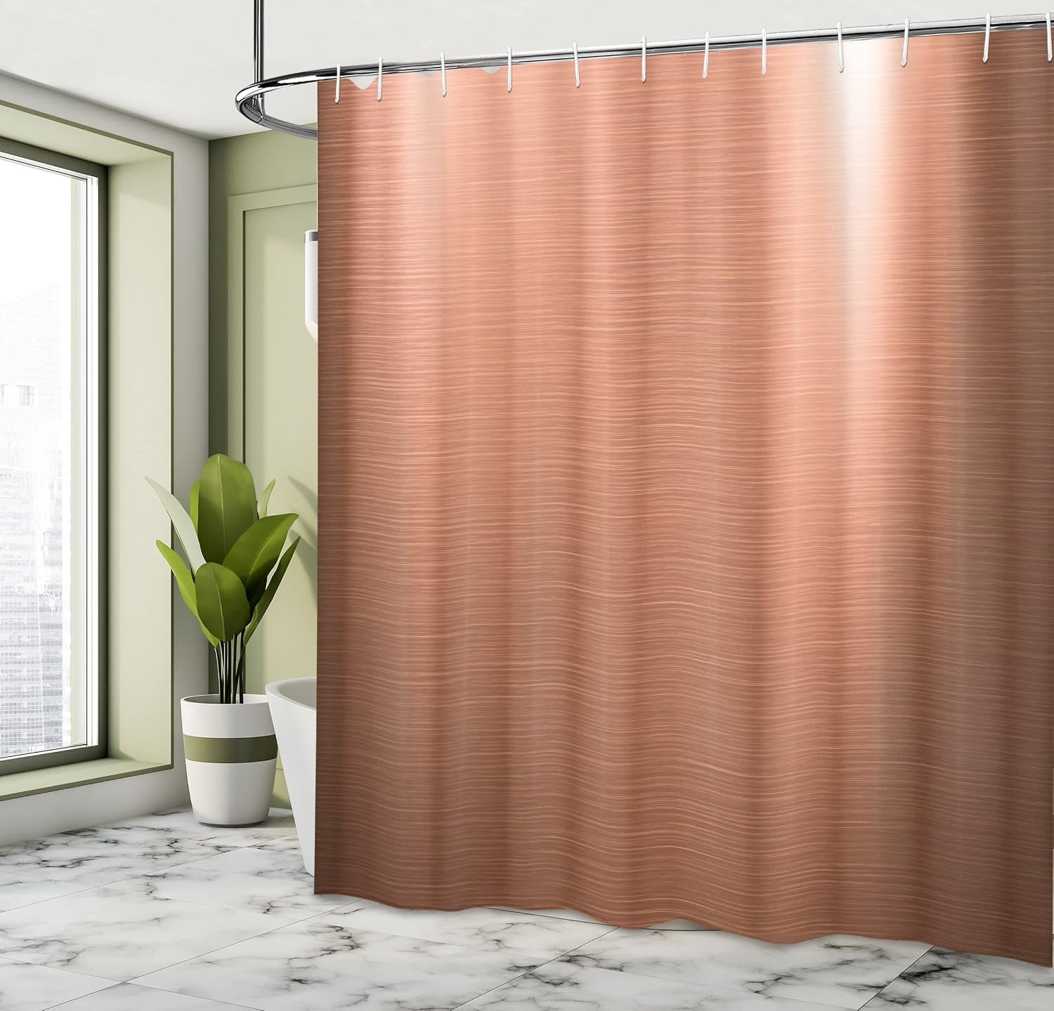 image:imageAmbesonne Octopus Shower Curtain Kraken Roses Leaves Tentacles Vintage Antiqued Sea Life Theme Cloth Fabric Bathroom Decor Set with Hooks 69 W x 75 L Pale Brown PinkPale Coral Chocolate