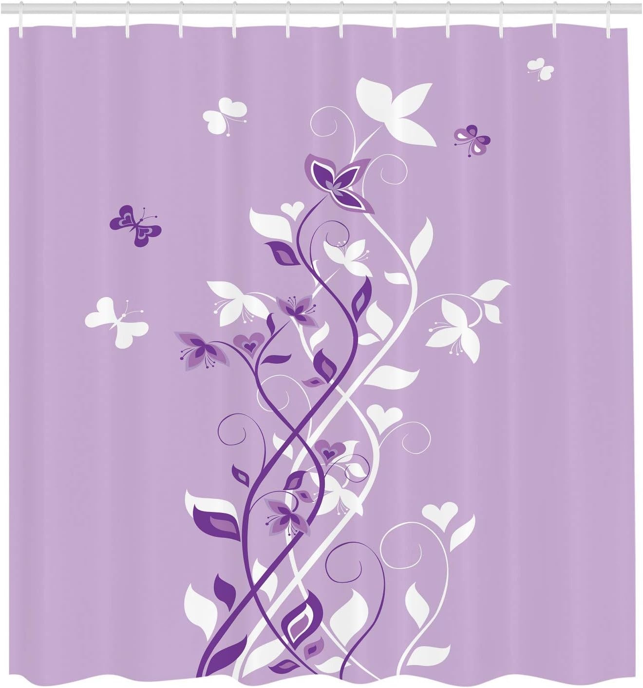 image:imageAmbesonne Octopus Shower Curtain Kraken Roses Leaves Tentacles Vintage Antiqued Sea Life Theme Cloth Fabric Bathroom Decor Set with Hooks 69 W x 75 L Pale Brown PinkPale Lavender