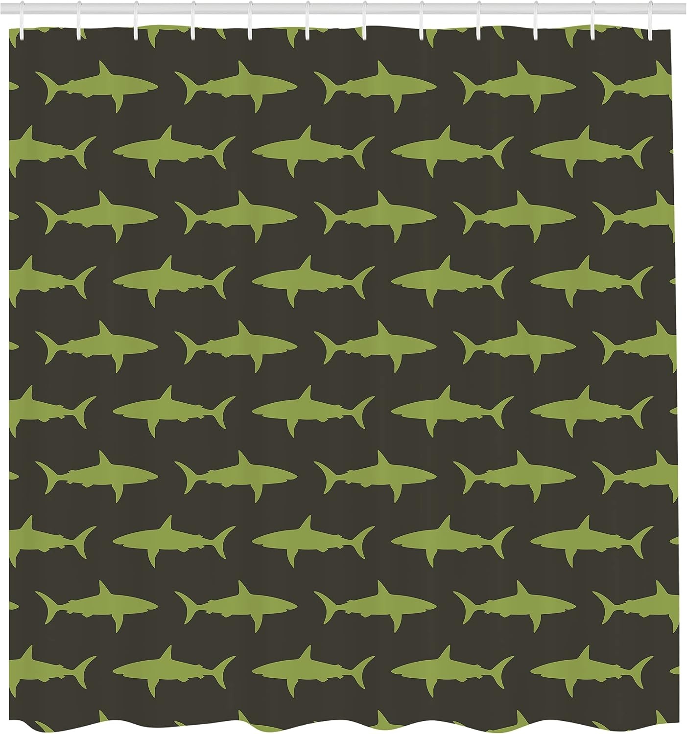 image:imageAmbesonne Octopus Shower Curtain Kraken Roses Leaves Tentacles Vintage Antiqued Sea Life Theme Cloth Fabric Bathroom Decor Set with Hooks 69 W x 75 L Pale Brown PinkBrown Green