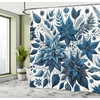 image:imageAmbesonne Christmas Shower Curtain Merry Xmas Theme with Realistic Motifs Print Whale and Clouds Cloth Fabric Bathroom Decor Set with Hooks 69 W x 70 L Cream Sea Blue and VermilionNight Blue and Dark Sky Blue