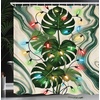 image:imageAmbesonne Christmas Shower Curtain Merry Xmas Theme with Realistic Motifs Print Whale and Clouds Cloth Fabric Bathroom Decor Set with Hooks 69 W x 70 L Cream Sea Blue and VermilionGreen Khaki Multicolor