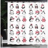 image:imageAmbesonne Christmas Shower Curtain Merry Xmas Theme with Realistic Motifs Print Whale and Clouds Cloth Fabric Bathroom Decor Set with Hooks 69 W x 70 L Cream Sea Blue and VermilionWhite Pink