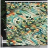 image:imageAmbesonne Christmas Shower Curtain Merry Xmas Theme with Realistic Motifs Print Whale and Clouds Cloth Fabric Bathroom Decor Set with Hooks 69 W x 70 L Cream Sea Blue and VermilionSea Green Vermilion