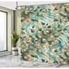 image:imageAmbesonne Christmas Shower Curtain Merry Xmas Theme with Realistic Motifs Print Whale and Clouds Cloth Fabric Bathroom Decor Set with Hooks 69 W x 70 L Cream Sea Blue and VermilionSea Green Vermilion