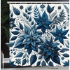 image:imageAmbesonne Christmas Shower Curtain Merry Xmas Theme with Realistic Motifs Print Whale and Clouds Cloth Fabric Bathroom Decor Set with Hooks 69 W x 70 L Cream Sea Blue and VermilionNight Blue and Dark Sky Blue