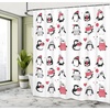 image:imageAmbesonne Christmas Shower Curtain Merry Xmas Theme with Realistic Motifs Print Whale and Clouds Cloth Fabric Bathroom Decor Set with Hooks 69 W x 70 L Cream Sea Blue and VermilionWhite Pink