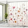 image:imageAmbesonne Funny Shower Curtain Happy Dinosaur Looking at The Mirror After Brushing Its Teeth Cartoon Cloth Fabric Bathroom Decor Set with Hooks 69 W x 70 L Shamrock Green and BluePink Off White and Mauve