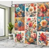 image:imageAmbesonne Funny Shower Curtain Happy Dinosaur Looking at The Mirror After Brushing Its Teeth Cartoon Cloth Fabric Bathroom Decor Set with Hooks 69 W x 70 L Shamrock Green and BlueOrange and Dark Turquoise