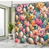 image:imageAmbesonne Funny Shower Curtain Happy Dinosaur Looking at The Mirror After Brushing Its Teeth Cartoon Cloth Fabric Bathroom Decor Set with Hooks 69 W x 70 L Shamrock Green and BluePale Pink Seafoam Mustard