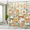 image:imageAmbesonne Funny Shower Curtain Happy Dinosaur Looking at The Mirror After Brushing Its Teeth Cartoon Cloth Fabric Bathroom Decor Set with Hooks 69 W x 70 L Shamrock Green and BlueOrange Blue and Green