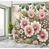 image:imageAmbesonne Funny Shower Curtain Happy Dinosaur Looking at The Mirror After Brushing Its Teeth Cartoon Cloth Fabric Bathroom Decor Set with Hooks 69 W x 70 L Shamrock Green and BluePink Reseda Green and Ivory