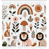 image:imageAmbesonne Funny Shower Curtain Happy Dinosaur Looking at The Mirror After Brushing Its Teeth Cartoon Cloth Fabric Bathroom Decor Set with Hooks 69 W x 70 L Shamrock Green and BlueRust Warm Taupe and Blush