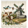 image:imageAmbesonne Funny Shower Curtain Happy Dinosaur Looking at The Mirror After Brushing Its Teeth Cartoon Cloth Fabric Bathroom Decor Set with Hooks 69 W x 70 L Shamrock Green and BlueGreen Turquoise Cinnamon
