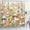 image:imageAmbesonne Funny Shower Curtain Happy Dinosaur Looking at The Mirror After Brushing Its Teeth Cartoon Cloth Fabric Bathroom Decor Set with Hooks 69 W x 70 L Shamrock Green and BlueOrange Blue and Green