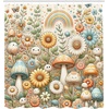image:imageAmbesonne Funny Shower Curtain Happy Dinosaur Looking at The Mirror After Brushing Its Teeth Cartoon Cloth Fabric Bathroom Decor Set with Hooks 69 W x 70 L Shamrock Green and BlueOrange Blue and Green