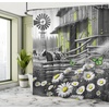 image:imageAmbesonne Funny Shower Curtain Happy Dinosaur Looking at The Mirror After Brushing Its Teeth Cartoon Cloth Fabric Bathroom Decor Set with Hooks 69 W x 70 L Shamrock Green and BlueLime Green and Grey