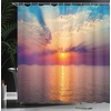image:imageAmbesonne Nautical Shower Curtain Let The Sea Set You Free Words with Shellfish Turtle and Stingray Cloth Fabric Bathroom Decor Set with Hooks 69 W x 84 L Pearl Silver BlueOrange Purple Blue