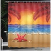 image:imageAmbesonne Nautical Shower Curtain Let The Sea Set You Free Words with Shellfish Turtle and Stingray Cloth Fabric Bathroom Decor Set with Hooks 69 W x 84 L Pearl Silver BlueRed Yellow Blue