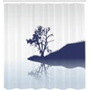image:imageAmbesonne Nautical Shower Curtain Let The Sea Set You Free Words with Shellfish Turtle and Stingray Cloth Fabric Bathroom Decor Set with Hooks 69 W x 84 L Pearl Silver BluePale Blue Indigo