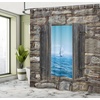 image:imageAmbesonne Nautical Shower Curtain Let The Sea Set You Free Words with Shellfish Turtle and Stingray Cloth Fabric Bathroom Decor Set with Hooks 69 W x 84 L Pearl Silver BlueGrey Blue